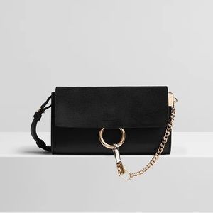 Chloe Suede Calfskin Faye Wallet on Strap Bag